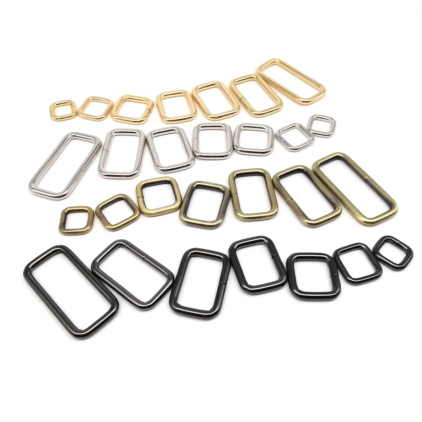 Metal Buckle Handbag Leather Bag Strap Belt Webbing Dog Collar Chain Rectangle Square O D Ring Clasp DIY