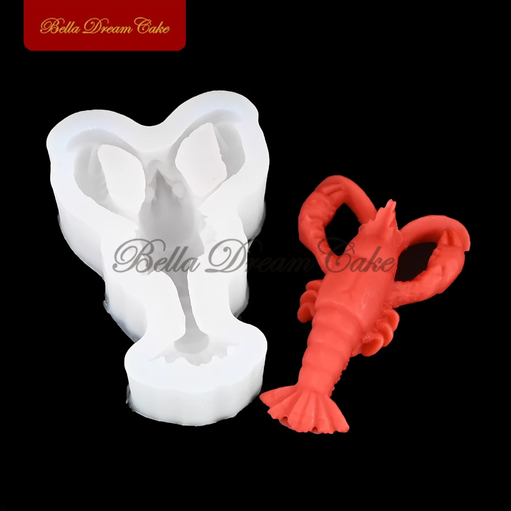 Description Picture 5 of itemSmall Size Lobster Design Fondant Silicone Mold 3D Dessert Chocolate Mould DIY Clay Candle Molds Cake Decorating Tools Bakeware