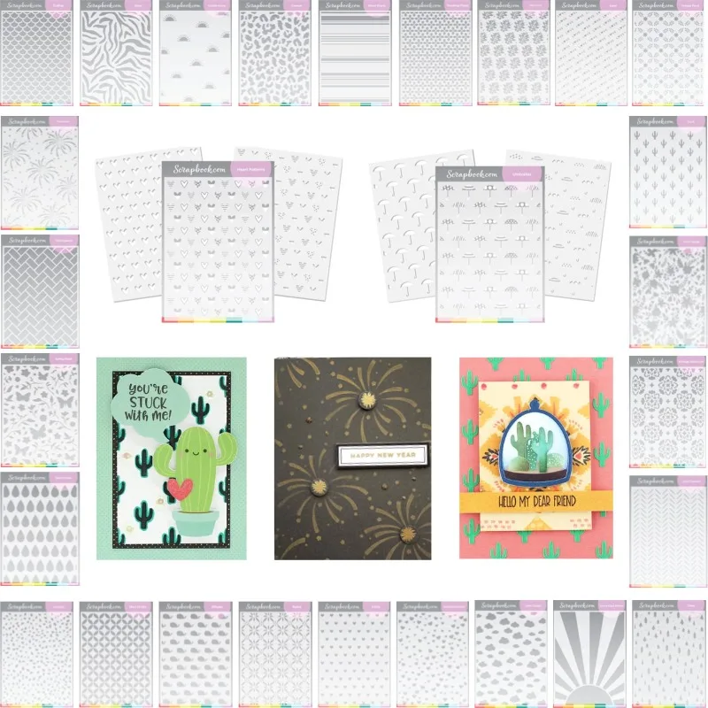 빈티지 꽃무늬 햇살 가득한 날들 앞해 커팅 스텐실 스크랩북 다이어리 장식 스텐..