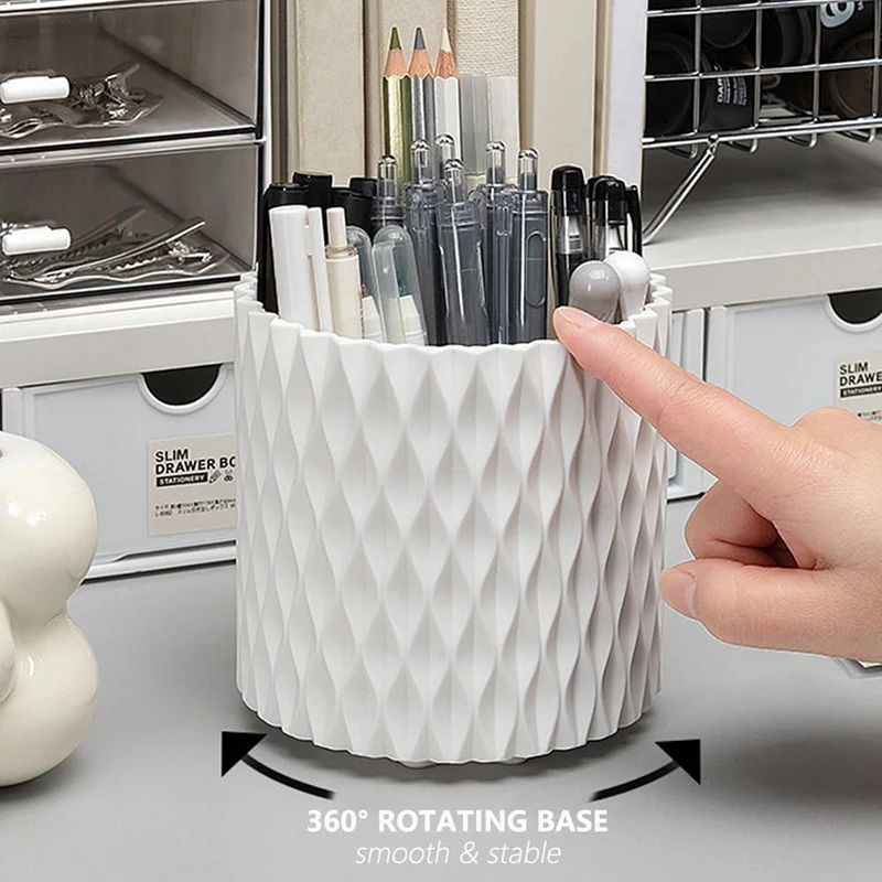 

Многофункциональный органайзер для макияжа, вращающийся держатель для кистей, корзина для кистей для теней, пластиковая настольная коробка для хранения, косметический стол