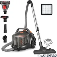 Aspiron Canister Vacuum Cleaner, 1200W Lightweight Bagless Vacuum Cleaner, 3.7QT Capacity, Automatic Cord Rewind, 5 Tools 1