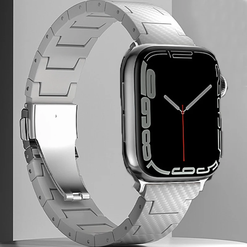 Sleek Carbon Fiber Pattern Bracelet