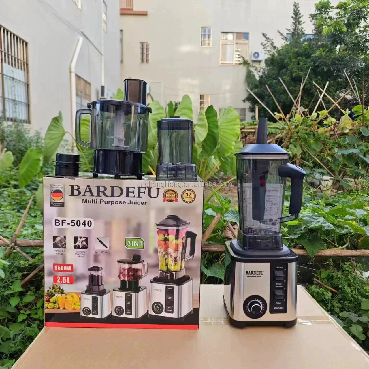 Description Picture 3 of item6 In 1 Blenders Machine 9500w Electric Food Processor Crest Silver Bardefu 3 In 1 Heavy Duty Commercial Mixer And Grinder Juicer