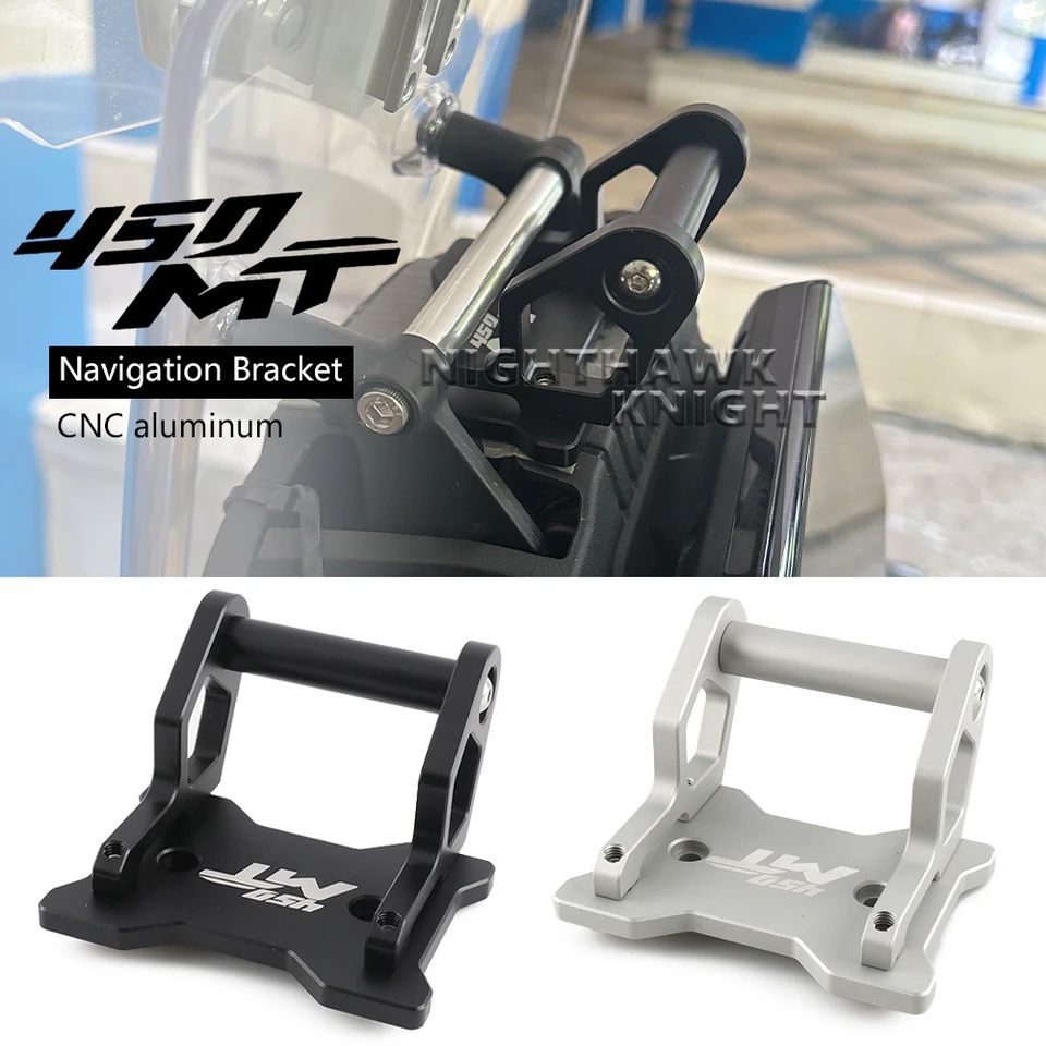 EKSED Motorcycle GPS Mount For CFMOTO 800MT (2021-2024) - 22mm Black Steel Bar Bracket, Phone & Navigation Holder