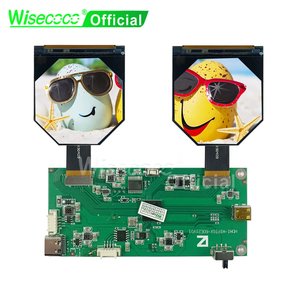 

Wisecoco 2.1 Inch 1600*1600 Mini Display TFT VR AR Lcd Screen Mipi 24pins 90hz Brightness Adjustable Night Vision