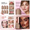 Pink Beauty Multi-use Blush Stick For Lips Cheek Long-lasting Hydrating Highlights Brighten Soft Natural Flush Cream Blush Stick 2