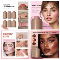 Pink Beauty Multi-use Blush Stick For Lips Cheek Long-lasting Hydrating Highlights Brighten Soft Natural Flush Cream Blush Stick 2