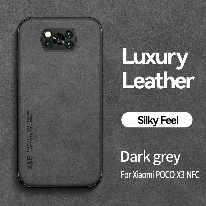 

Чехол для Xiaomi Poco X3 Pro, автомобильный магнитный держатель, кожаные чехлы для телефонов Poko Little X 3 X3 NFC X3Pro, мягкая рамка, матовая задняя крышка