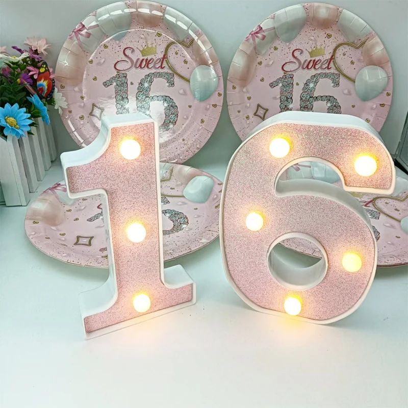LED Small String Night Light 2Pcs For Girl's Happy Birthday Anniversary Party Adult Gift Diy Decor Gift Supplies