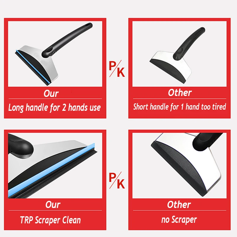 Car Ice Scraper Snow Shovel Ice Removal Scraper Car Cleaning Tool Winter Auto Windshield Glass Defrost Removal Accessories Windshield Shovel Snow Shovel
