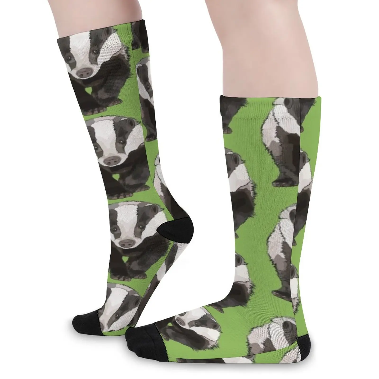 Green Badger by www.BeeFoxTree.com Socks cool socks Funny socks man Men cycling socks Socks for men set