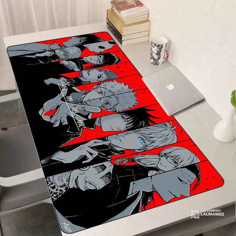 Mouse Pad Anime Jujutsu Kaisen Mousepad Pc Gamer Cabinet Keyboard Desk Mat Mats Gaming Accessories Computer Xxl Large Table Mice