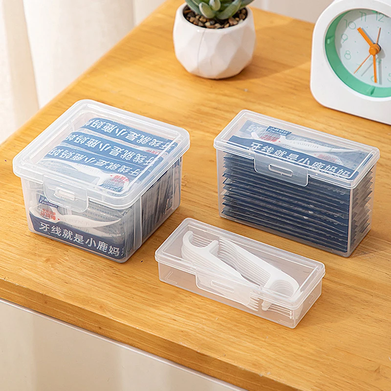 Household Storage Supplies Cotton Swab Storage Box Portable Travel  Toothpick Band-aid Box Small Object Transparent Storage Box - AliExpress