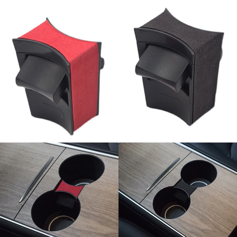 

1pc for Tesla Model 3/Model Y 2021 ABS Car Water Cup Holder Limiter Car Water Cup Slot Slip Limit Clip Car Interior Accessories