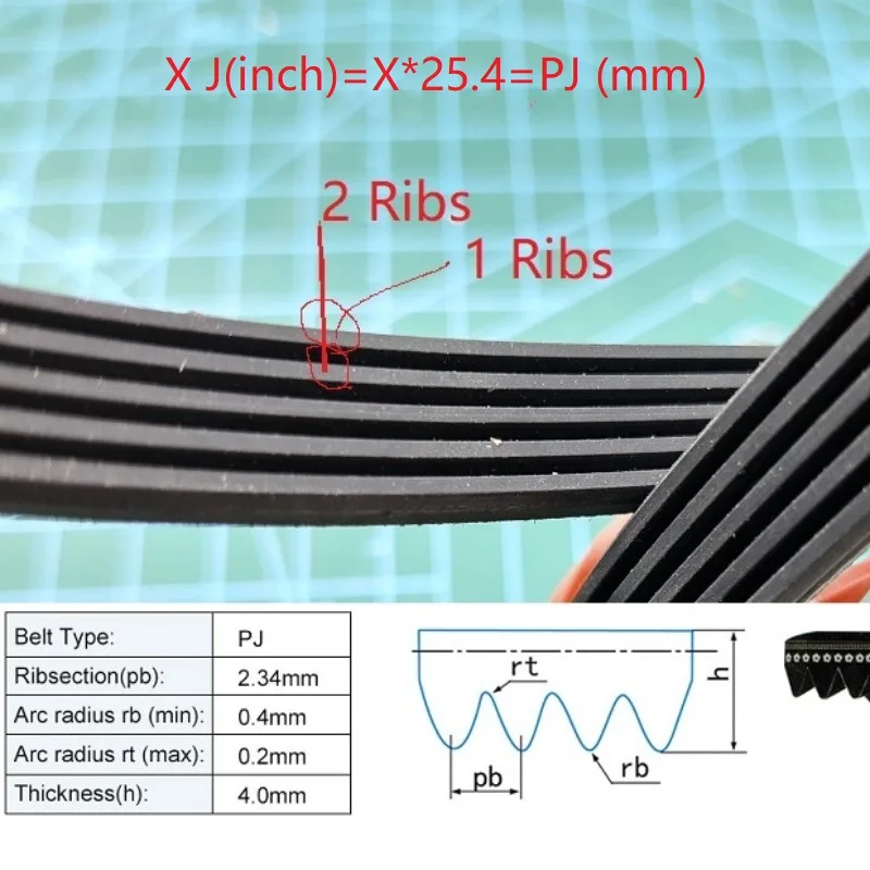 런닝머신/목공 선반용 260J PJ660 구동 벨트 컨베이어 벨트
