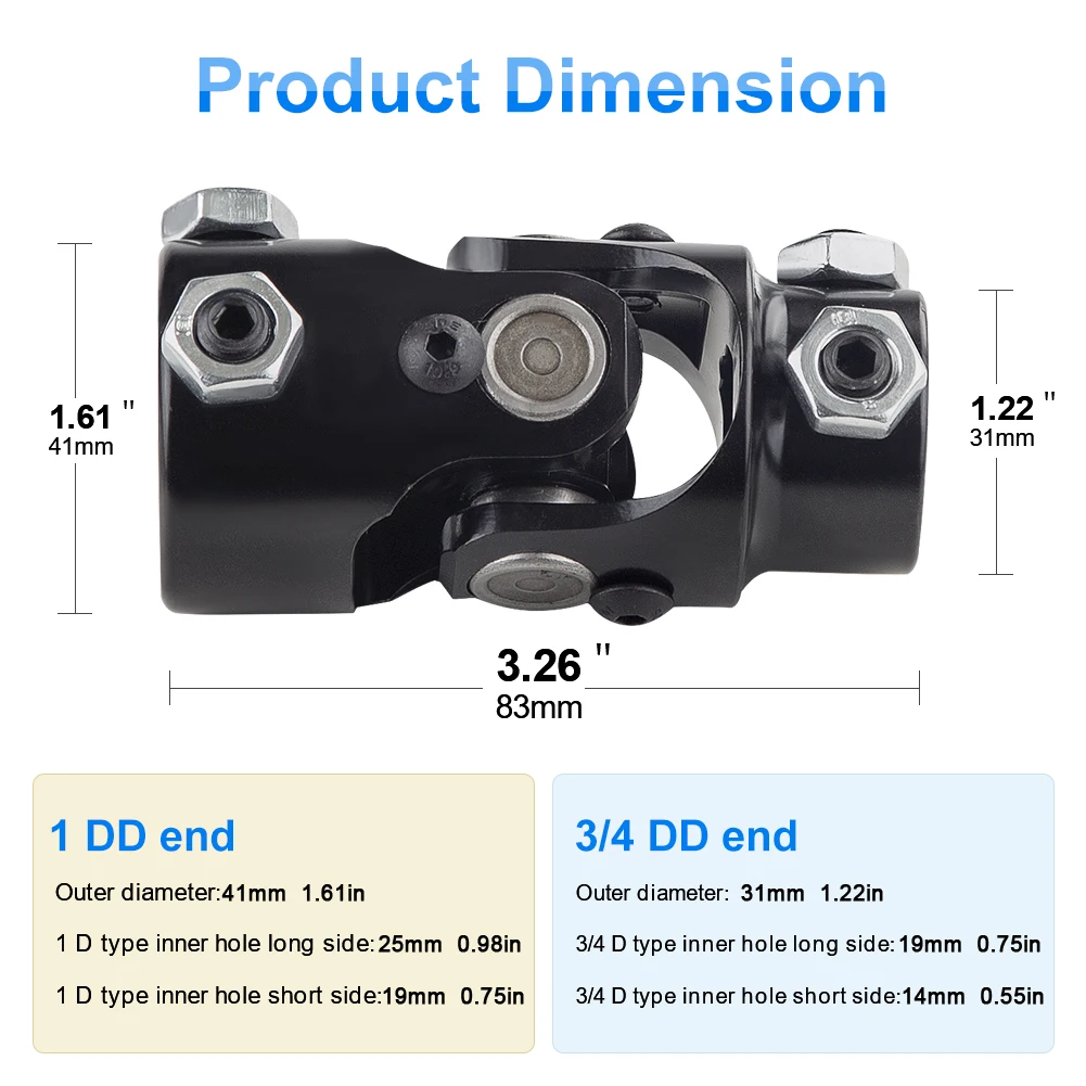 Single Steering Shaft Universal U Joint steering u joint 1pc 3/4