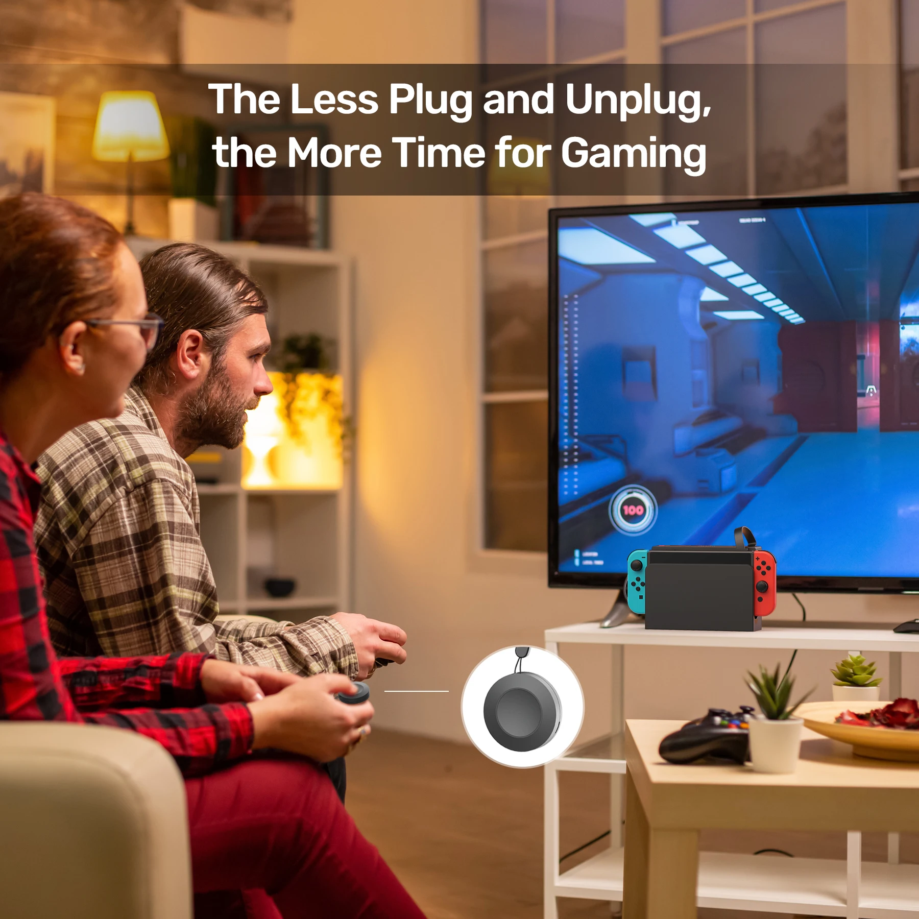 Wireless Game Card Reader with 4 Storage Slots and Remote – Plug & Play Black Gaming Accessory