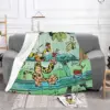 Belgium Comic Blanket Flannel Spring Autumn Marsupilami Feeding Birds Warm Throws For Winter Bedding 2