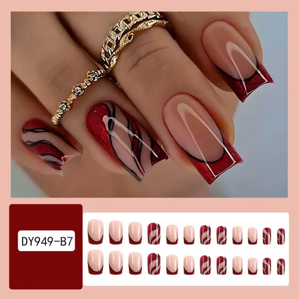 

Носимые маникюрные французские накладные ногти Съемная круглая головка полное покрытие нажимные ногти накладные ногти для девушек