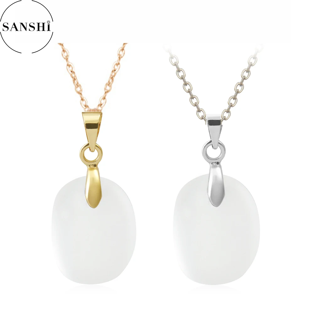 

Water Drop Necklace Sea Glass White Jewelry Pendant Decor For Crafts jewelry DIY making Necklace Wedding Jewelry