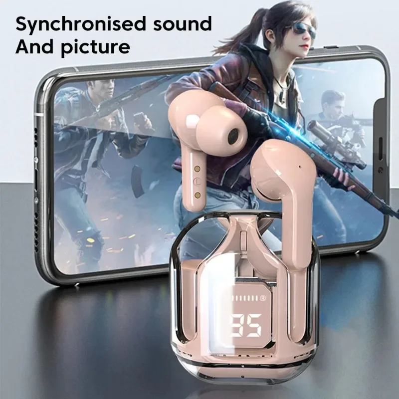 Air31 Digital Display Wireless Bluetooth Headphone Sports Music in-Ear Noise Cancelling Earphone