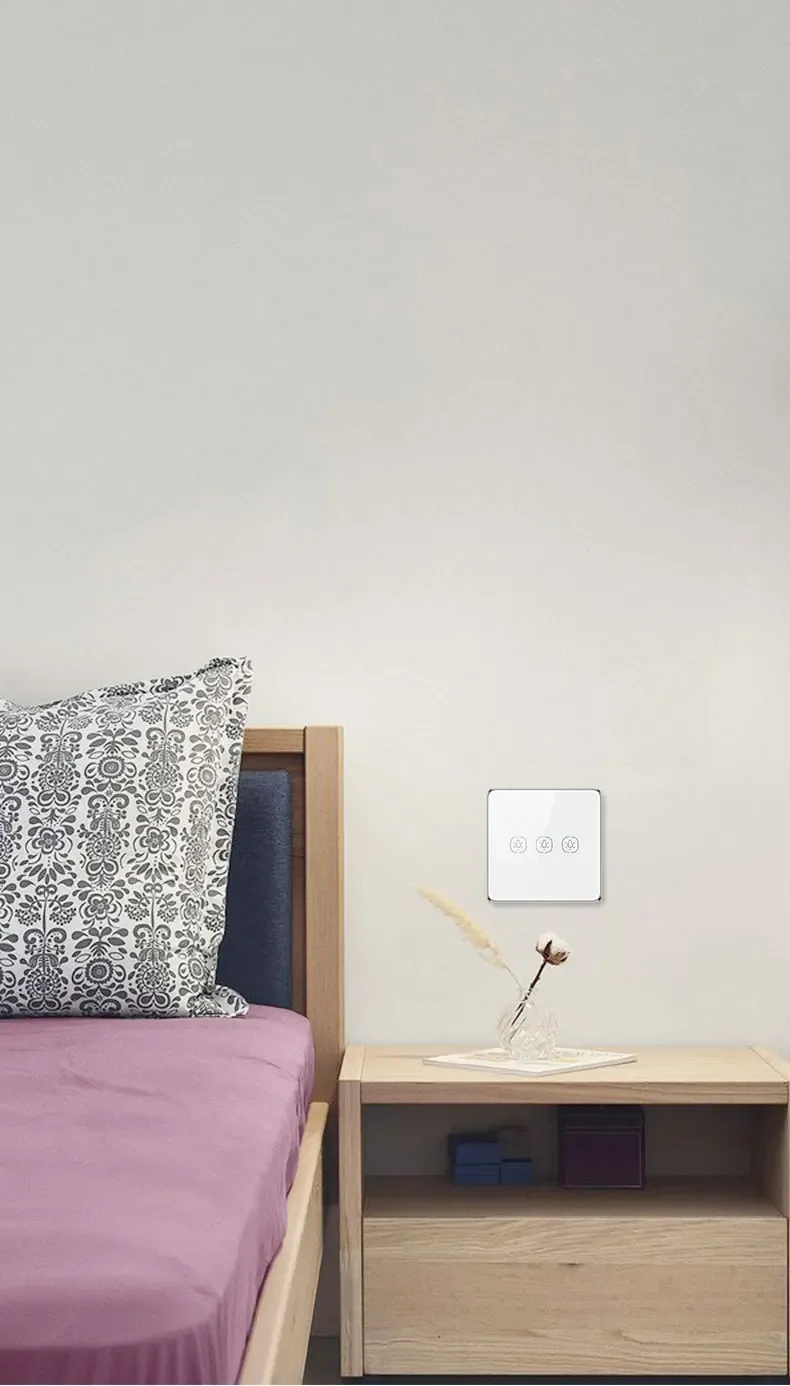 Zigbee Wireless Scene Switch 1 2 3 Gang Wall Touch Button On Off Works with Tuya