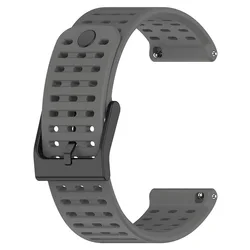 Premium Silicone Watch Strap: Durable Replacement Wristband Accessory - Suunto RACE S (Dark Gray)