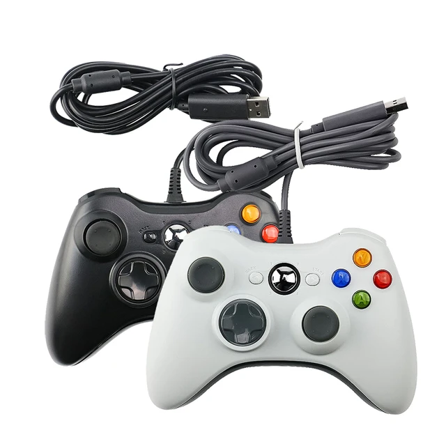 Mando de juego con cable USB para PC, Joypad para Windows, ordenador  portátil, color negro, para WinXP/Win7/8/10 - AliExpress
