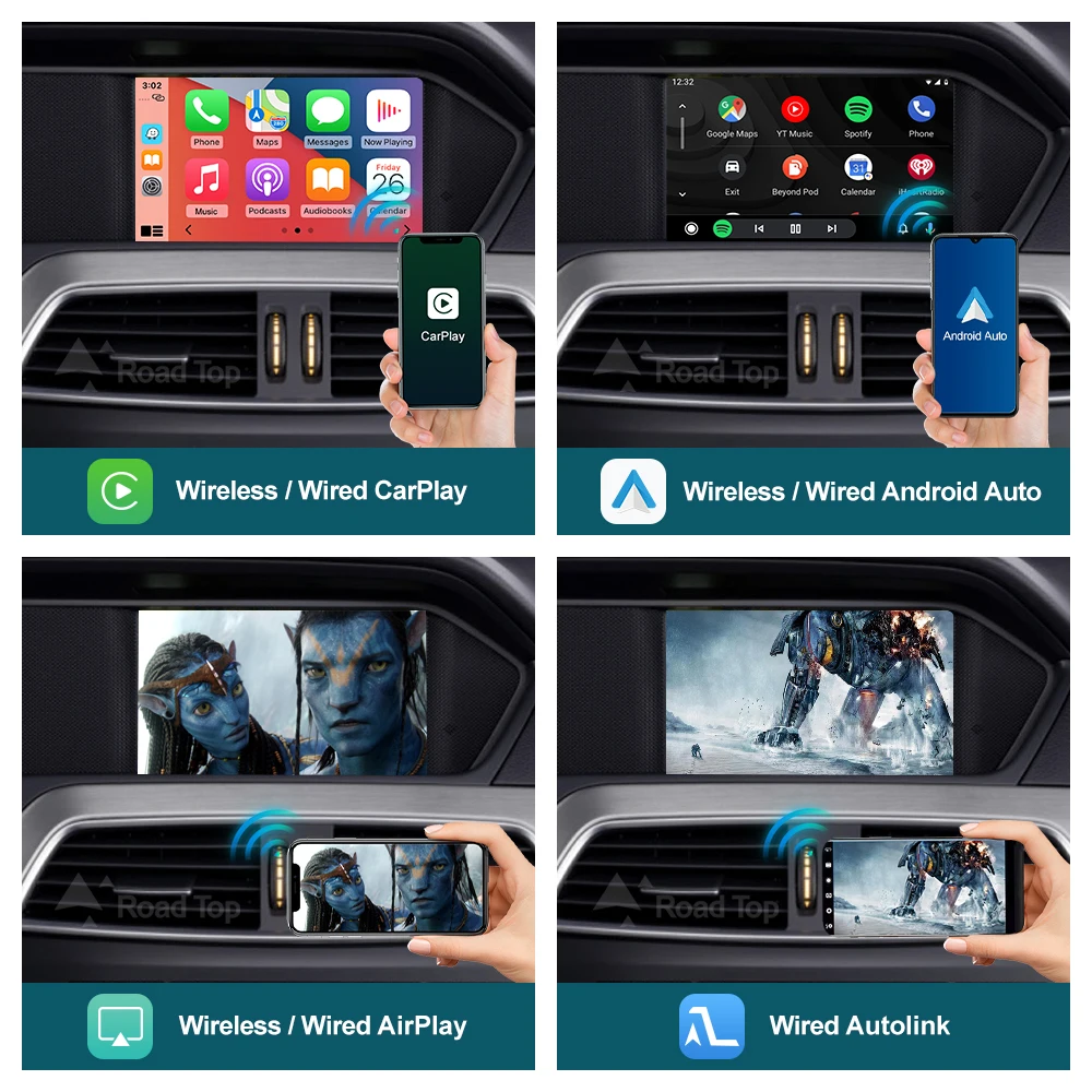 Roadtop-メルセデスベンツcクラスw204 2011-2014用のワイヤレス