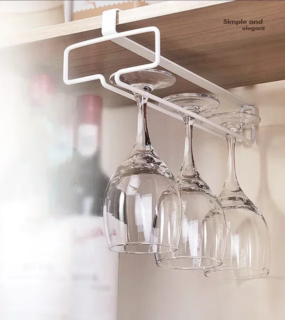 Per Armadi Cucina E Bar Portabicchieri Da Vino In Acciaio Inox Da Sottobanco - Supporto Per 3 File Di Bicchieri, Lunghezza 27 Cm Accessorio Per Armadio Cucina