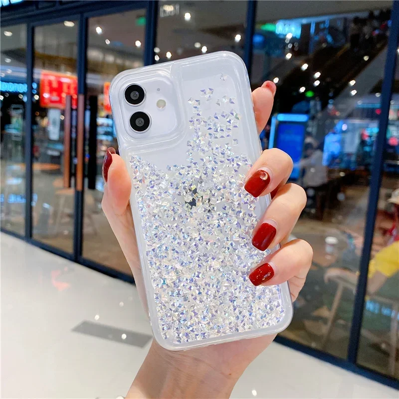 Luxury Bling Rhinestone Quicksand Glitter Phone Case Cover