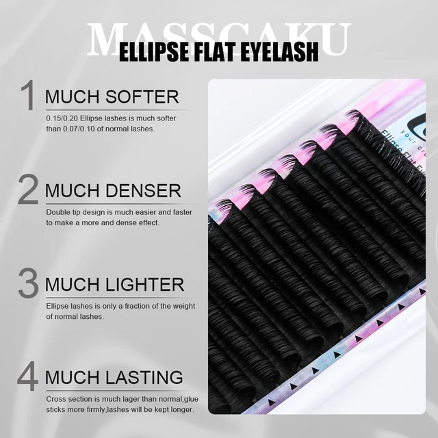 MASSCAKU Ellipse Flat Eyelash