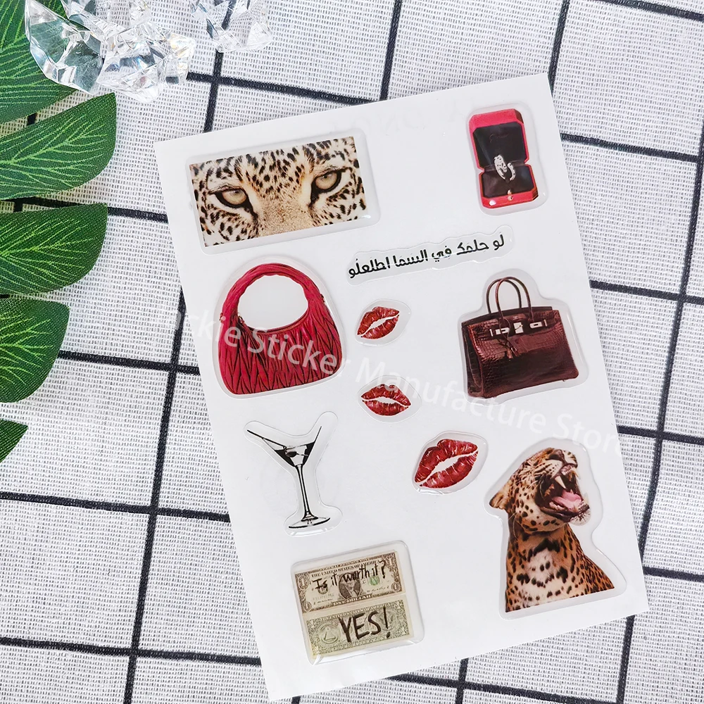 phone case dome epoxy sticker DlY 3D personalized resin ipad label popular decorative crystal gel jelly cute shapes phone case sticker