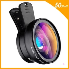 

Phone Lens kit 0.45x Super Wide Angle & 12.5x Super Macro Lens HD Camera Lentes for iPhone 6S 7 Xiaomi more cellphone