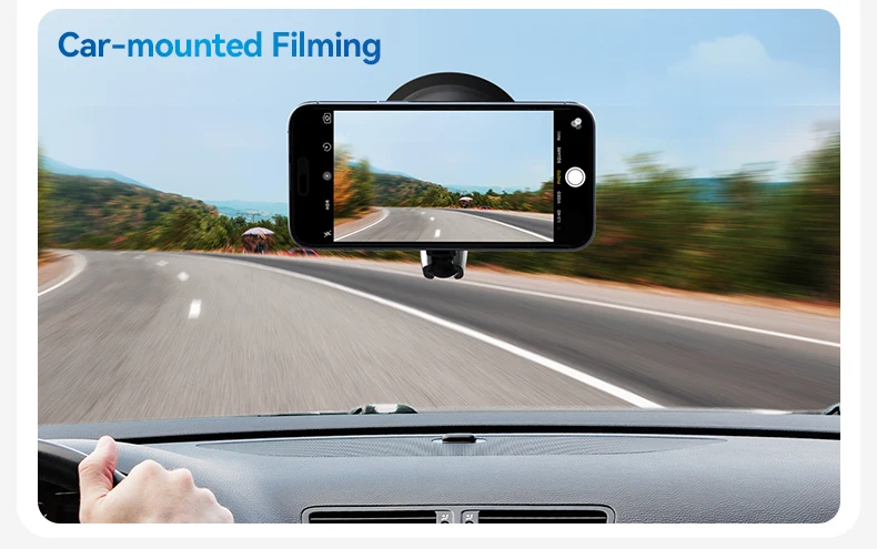 Magnetic Car Phone Holder Suction Cup 360° Adjustable Car Mount Stand For Mobile
