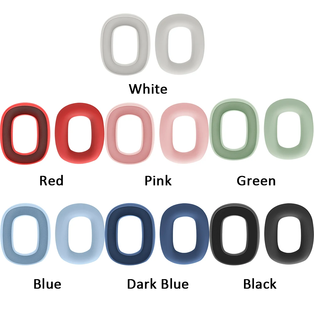 1 Pair Silicone Headphone Protective Earmuff Shockproof Anti-Scratch Ear Pads Cushion Replacement For AirPods Max