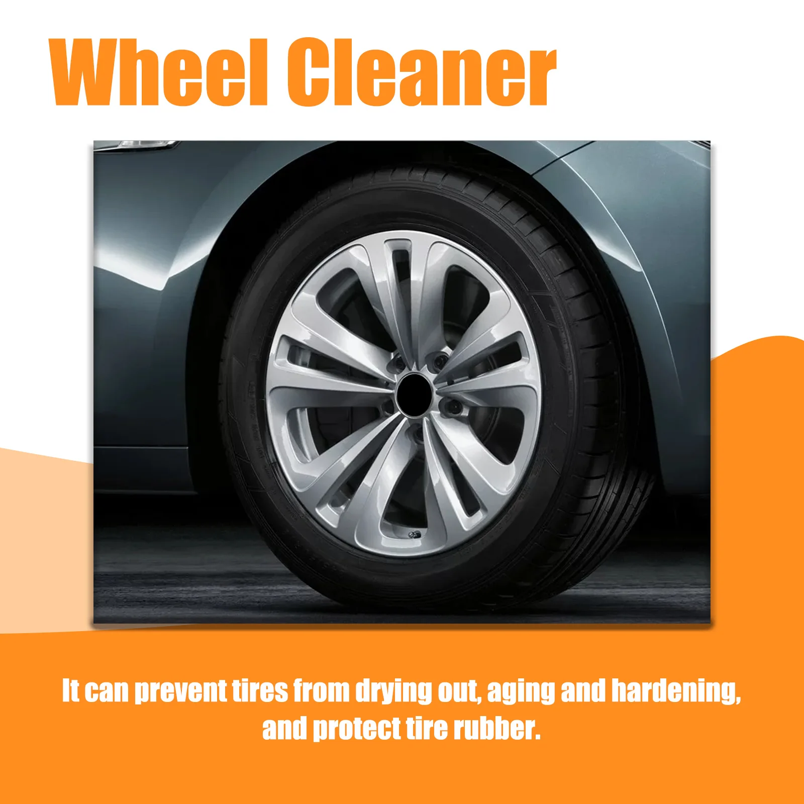 Car Wheel Cleaner Powerful Automobile Tire Rim Brake Buster Stain Remover Cleaner Spray Tyre Maintenance For MotorcycleCar 120ml tire rim cleaning tool iron remover wheel iron remover