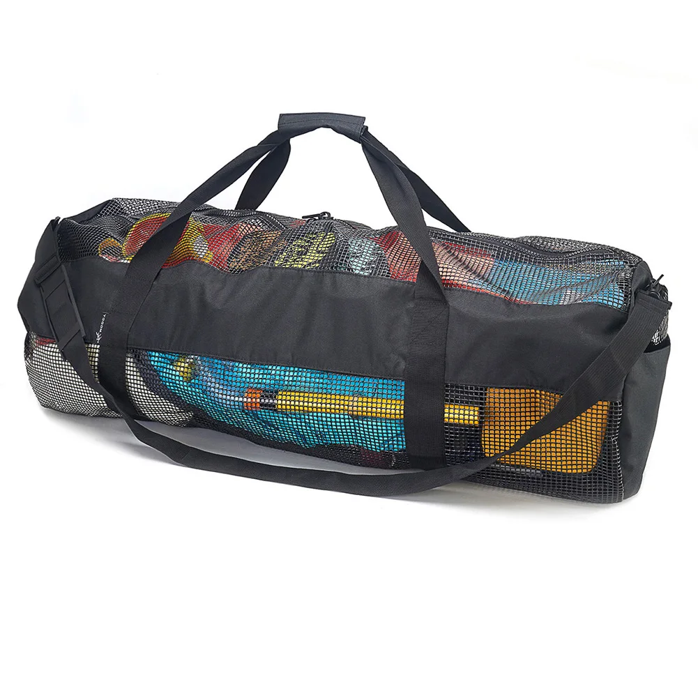 Multifunctional Snorkeling Equipment Storage Bag Large Capacity Beach Storage Bag Mesh Gear Bag for Surfing Swiming Scuba Diving