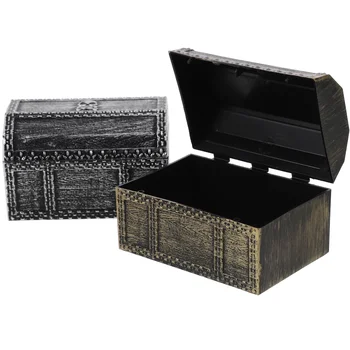 2 Pcs Container Makeup Costume Props Child Children’s Toys Photo Retro Sundries Organizer Plastic Storage Boxes