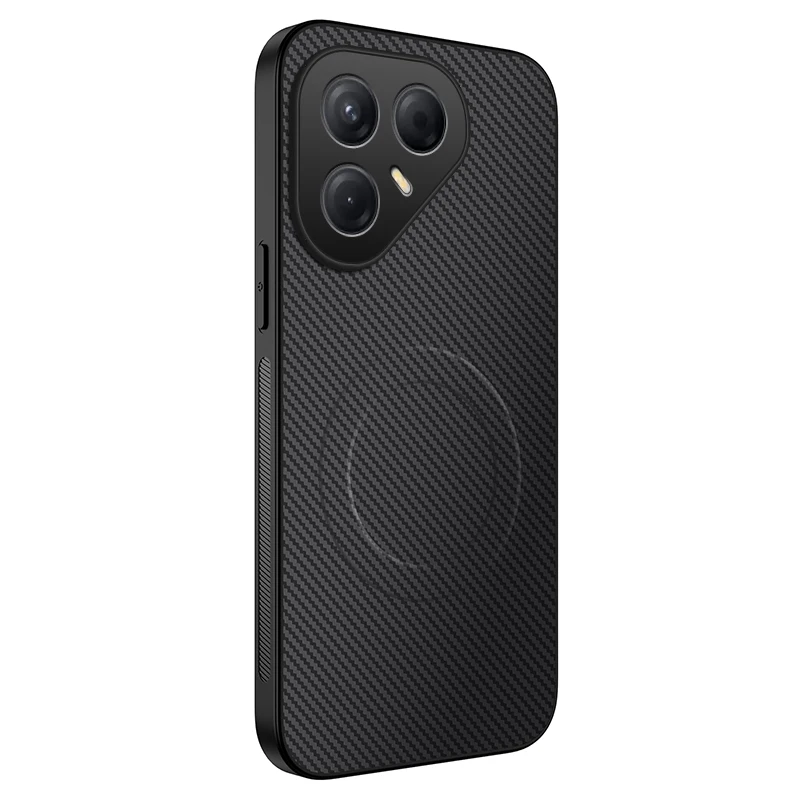 Carbon Fiber Pattern Magnetic Charger Hard Back Phone Case