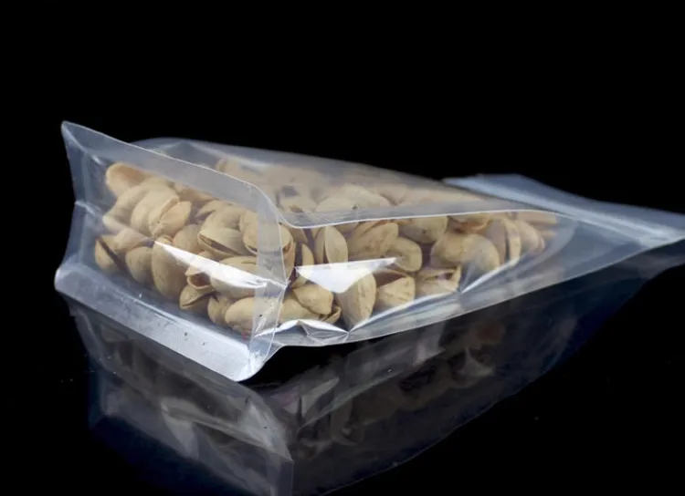 50pcs 3D Stand up Plastic Ziplock Storage Bag Clear Window Coffee Beans Sugar Snack Biscuit Nuts Beans Gifts Packaging Pouches 4