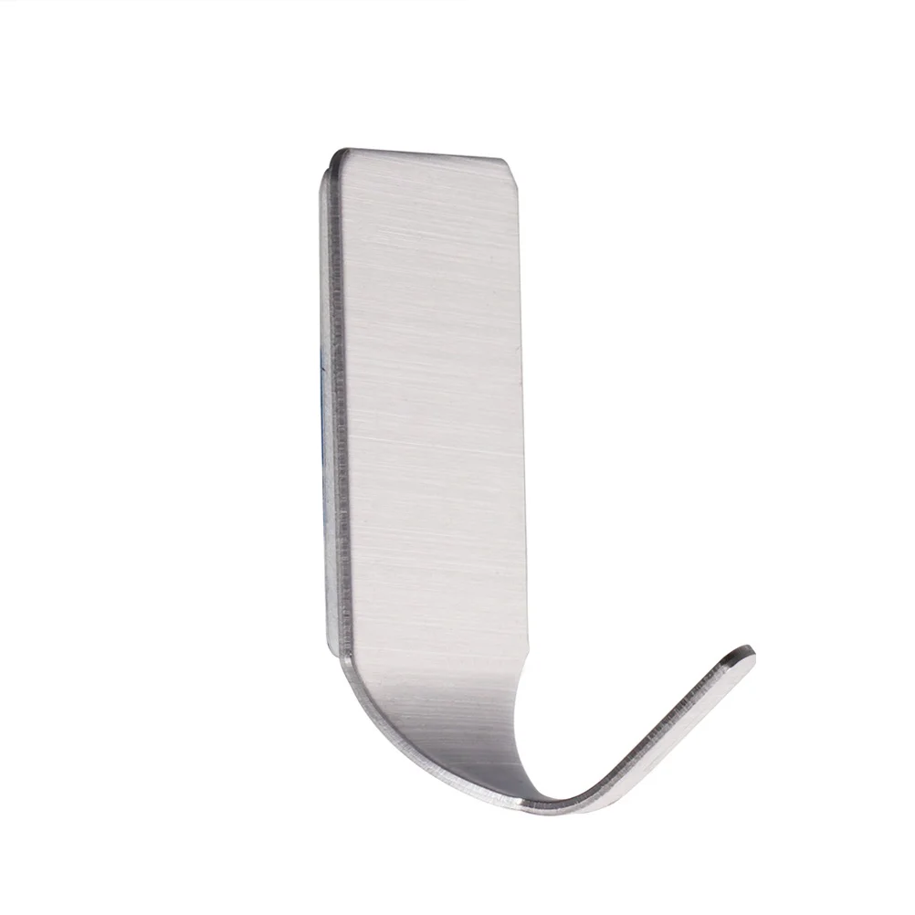 

6 Pcs Modern Wall Hooks Self Adhesive Hanging Stainless Steel for Keys Coat Hanger