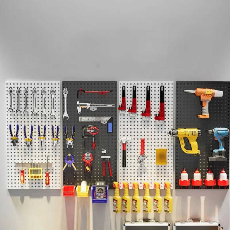 Metal Shelving Tool Board Square Hole Professional Hardware Storage Display Board Multifunction Wall-mounted Tools Packaging 2
