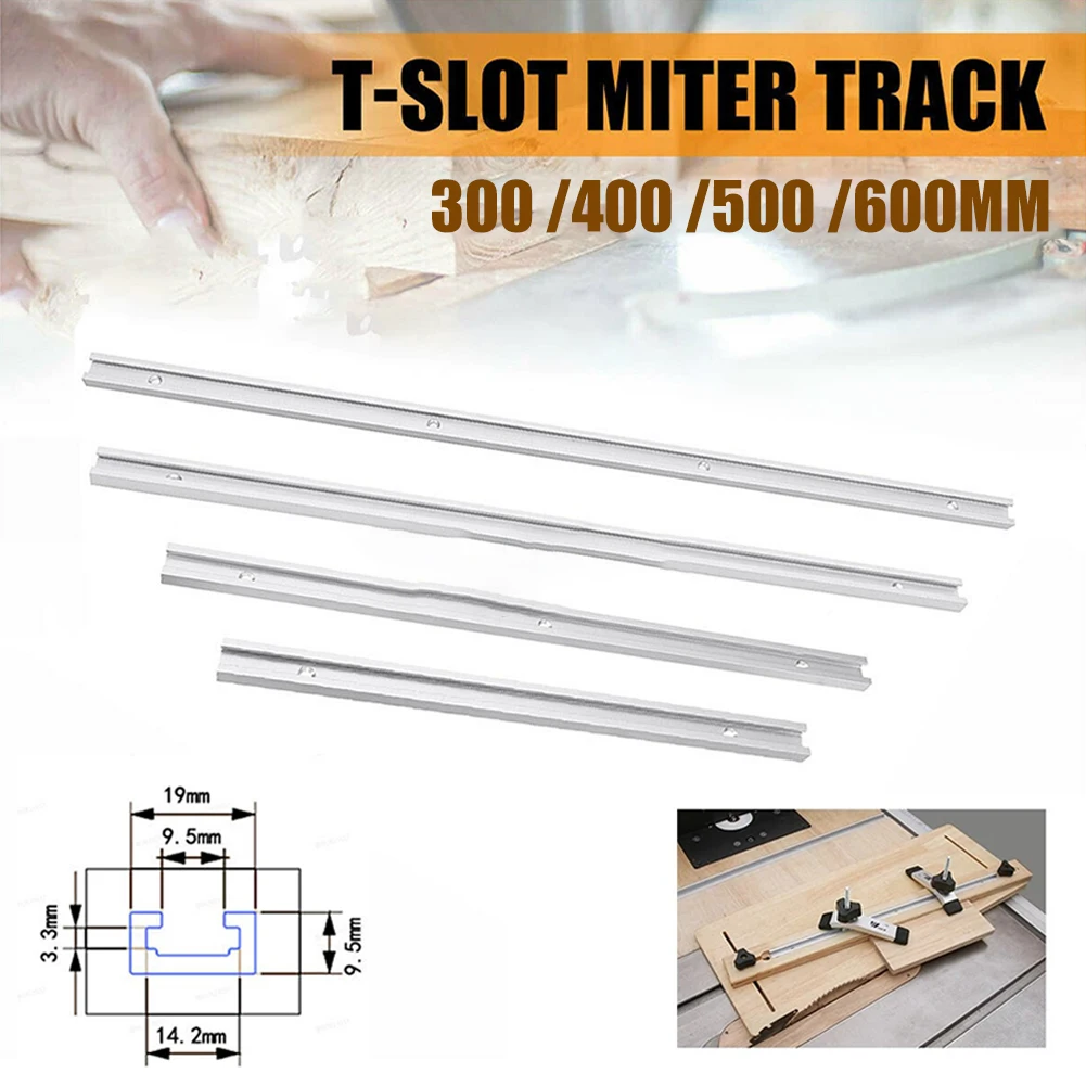 

T-slot Slide T-Slot Track 1 Pc 300-600mm Aluminium-Alloy Carpentry Accessories For Woodworking Miter Jig-Tools