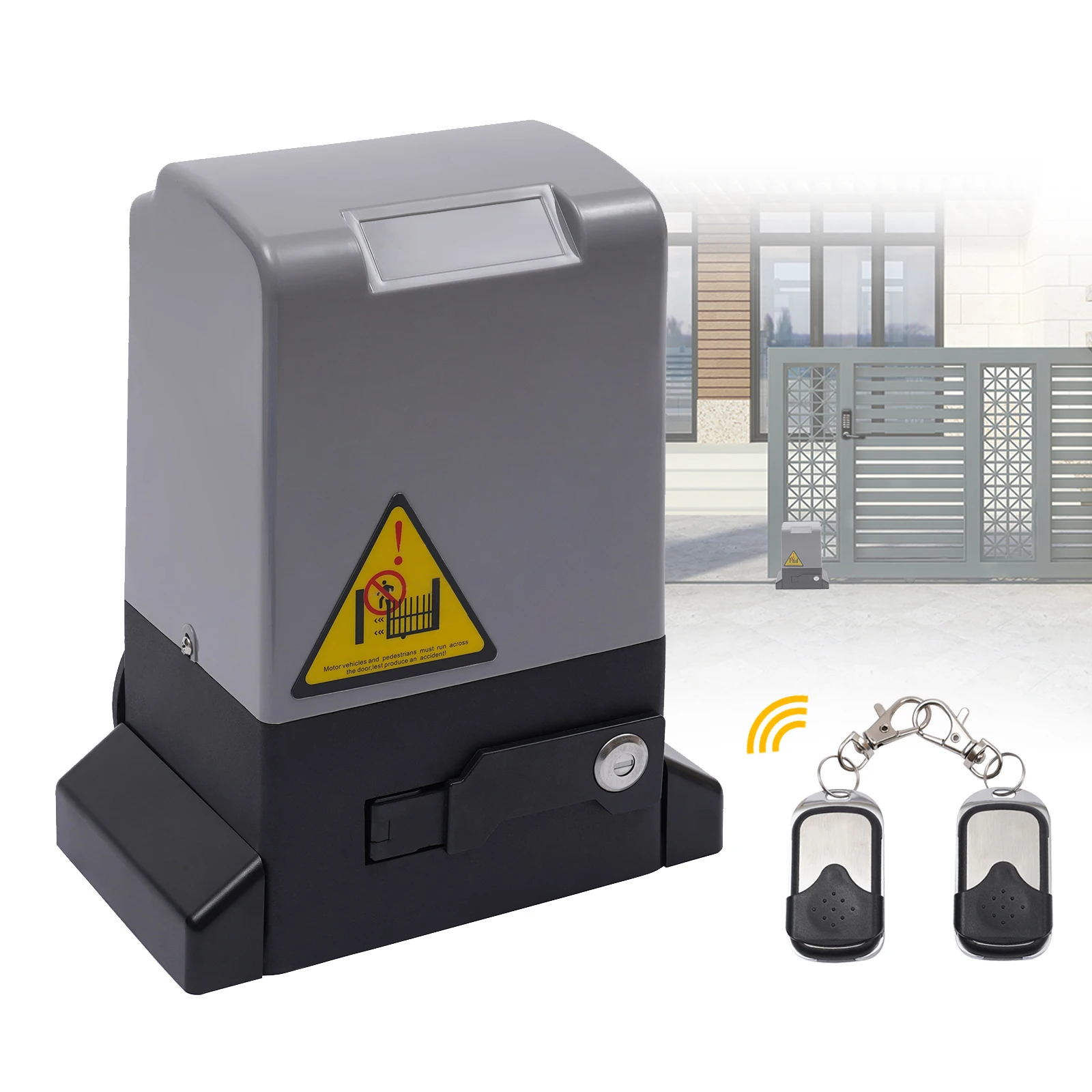 370W/550W/750W Sliding Gate Opener Electric Automatic Motor Remote Kit Heavy Duty w/ 6m Rack