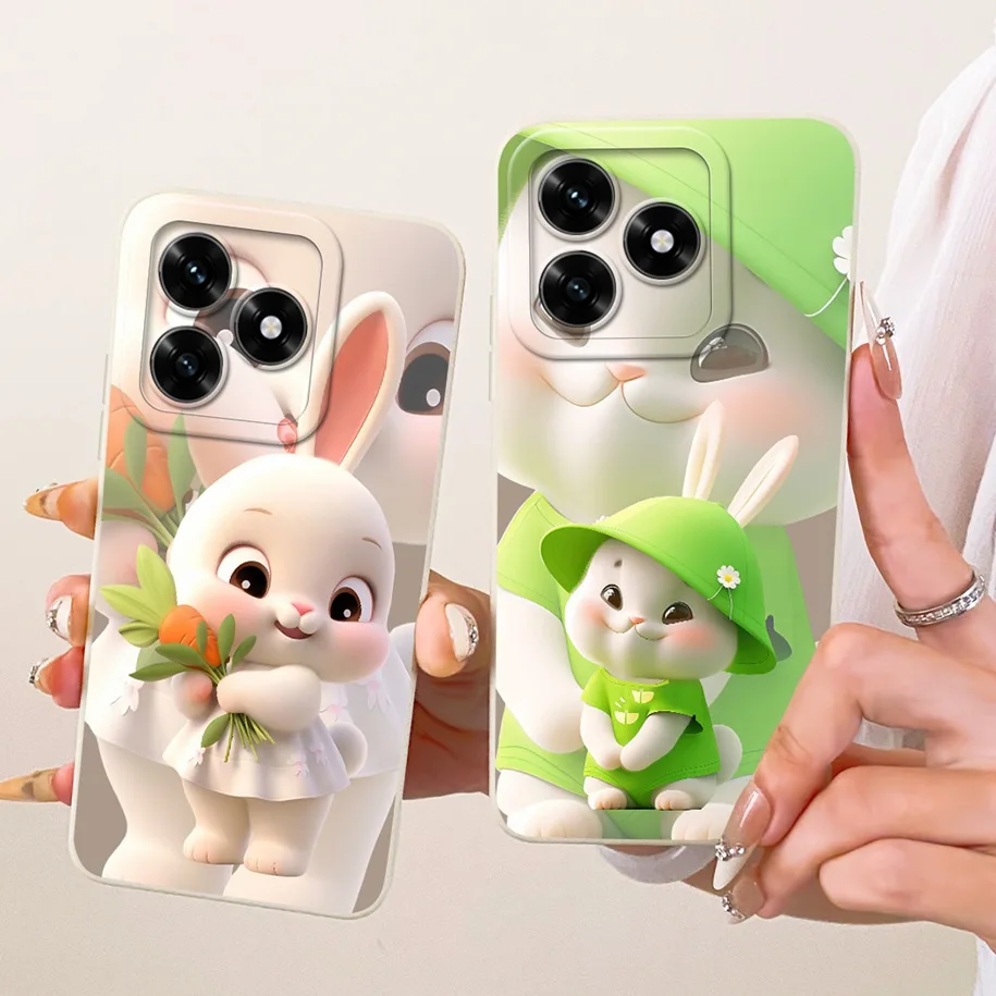 Cute Cat Duck Rabbit Soft Candy Silicone Shockproof Case Cover