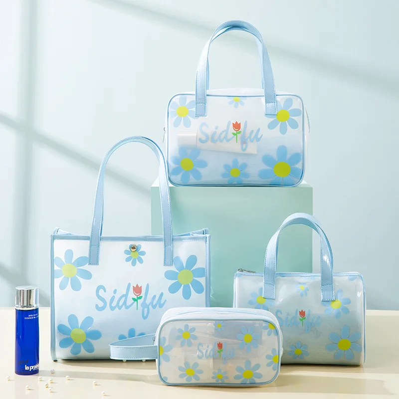 Portable Travel Wash Bag Female Transparent Waterproof Makeup Storage Pouch Large Capacity Cosmetic Organizer Beauty Makeup Bags