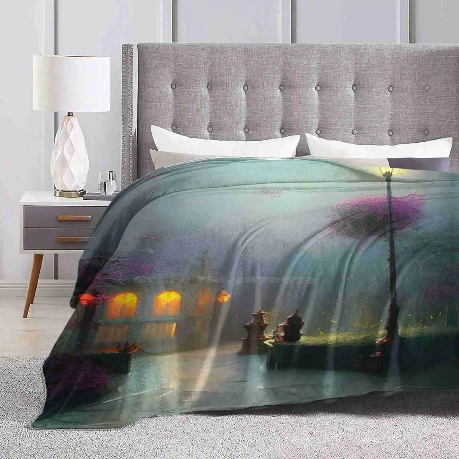 Il Solarium Incantato Coperta Morbida E Leggera E Sottile Dreamscape Landscape Moonlight Beautiful Home Fantasy Art Ai Artwork Ai