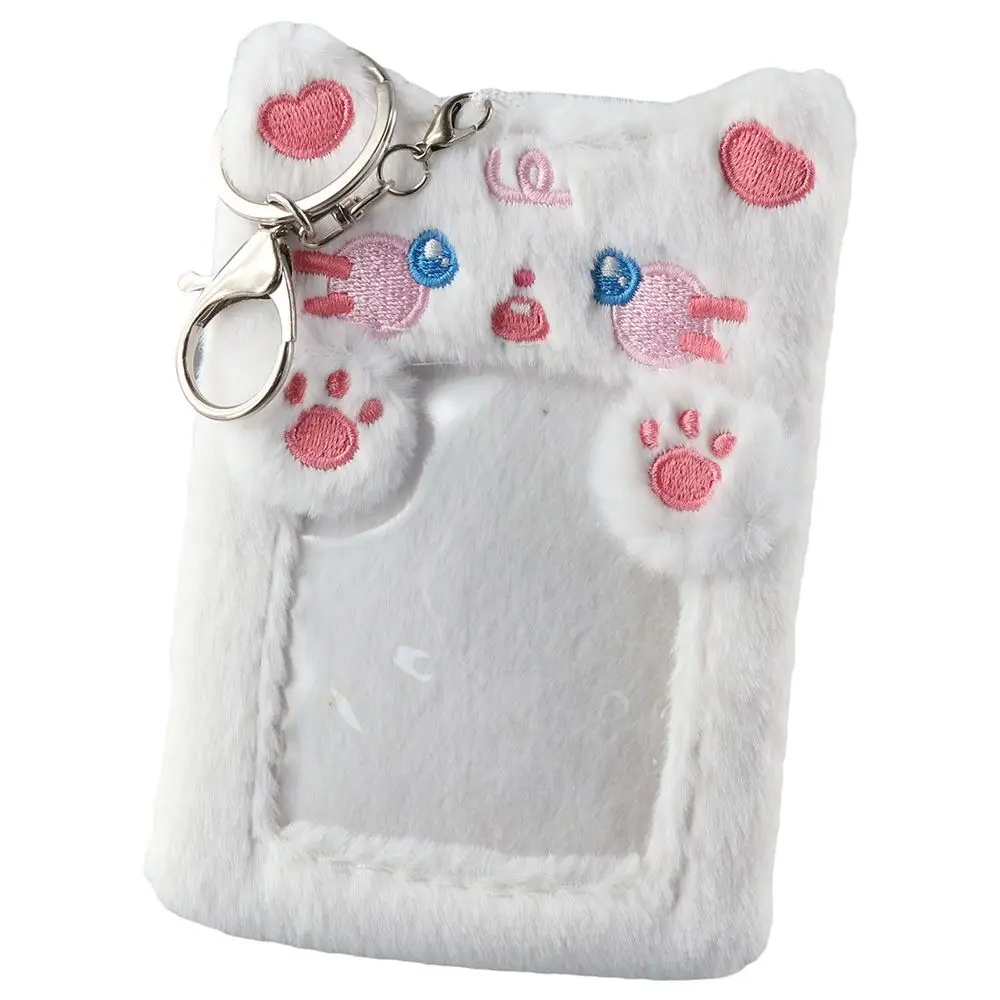 

White ID Badge Holder Gift Cloth Photocard Holder Key chain Office