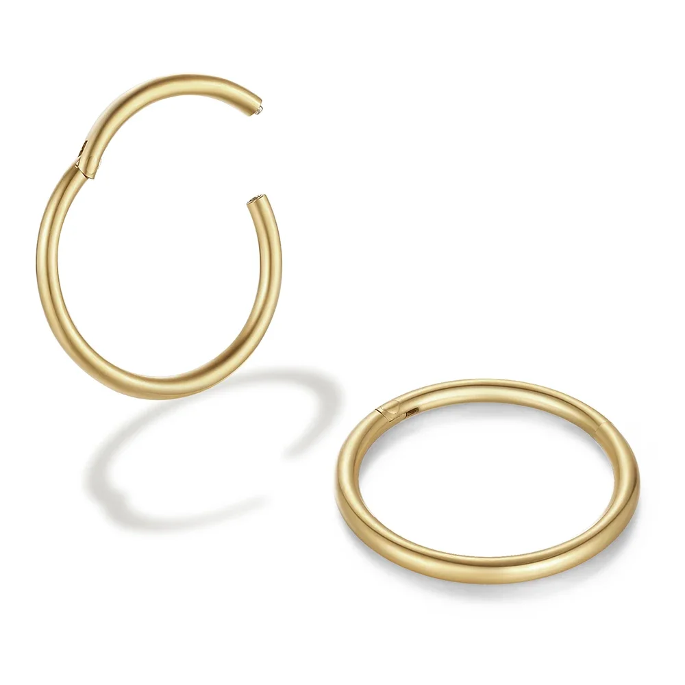 2/8PCS Seamless 316L Stainless Steel Nose Ring Hoop Earrings for Women Men Septum Helix Tragus Ear Piercing Jewelry Tiny 6-12mm 5